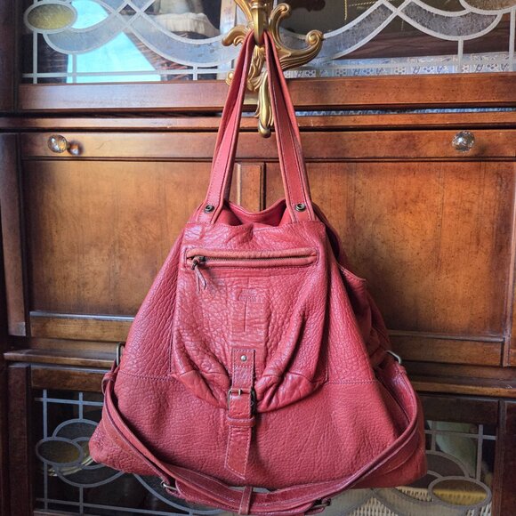 Stunning Jerome Dreyfuss Billy M Bag Goatskin brick red - Picture 2 of 16